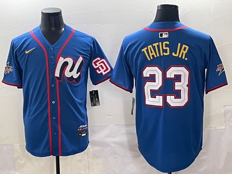 Men 2025 San Diego Padres #23 Tatis jr Blue All star Nike MLB Jersey style 1->san diego padres->MLB Jersey